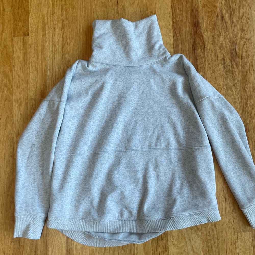 Athleta - light grey cowl neck sweater